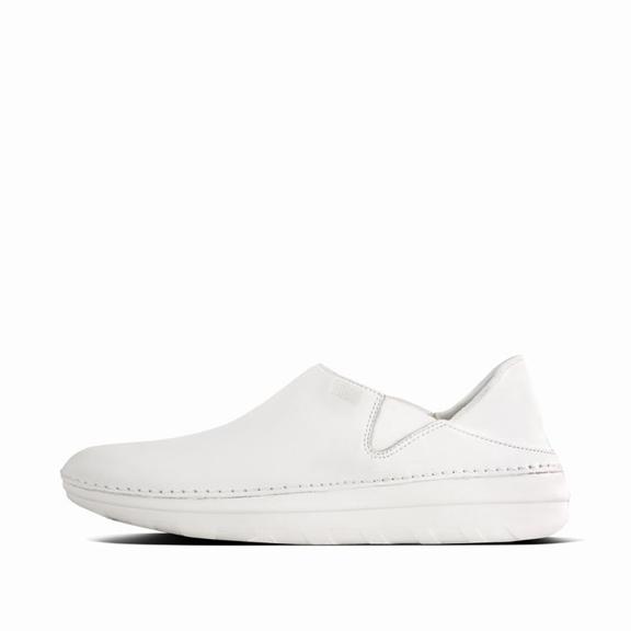 Fitflop Superloafer Leather Loafers White Womens - South Africa (ORMY89164)